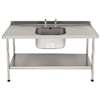 P370 - Stainless Steel Centre Bowl Sink (Self Assembly)