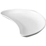 P618 - Plain Whiteware Crescent Salad Plate