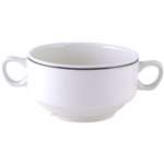 P706 - Classic Black Line Soup Bowl - Handled