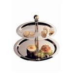 S025 - 2 Tier Stainless Steel Service Display Tray