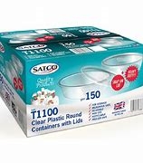 Satco Round Microwave Containers and Lids (T1100) x 150