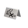 U044 - Stainless Steel Table Sign - No Smoking