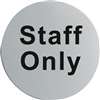 U060 - Stainless Steel Door Sign - Staff Only