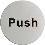 U063 - Stainless Steel Door Sign - Push