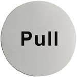 U064 - Stainless Steel Door Sign - Pull
