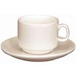 U103 - Olympia Ivory Espresso Stacking Saucer