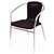 U507 - Bolero Aluminium & Black Wicker Chair