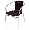 U507 - Bolero Aluminium & Black Wicker Chair