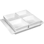 U817 - Olympia Snack Dish With Plate - 4 Section