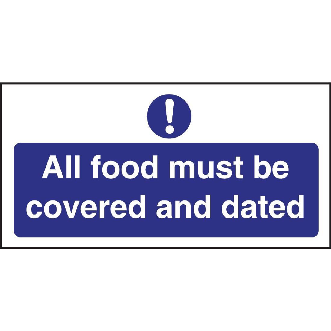 W193 - Food Covered and Dated Sign