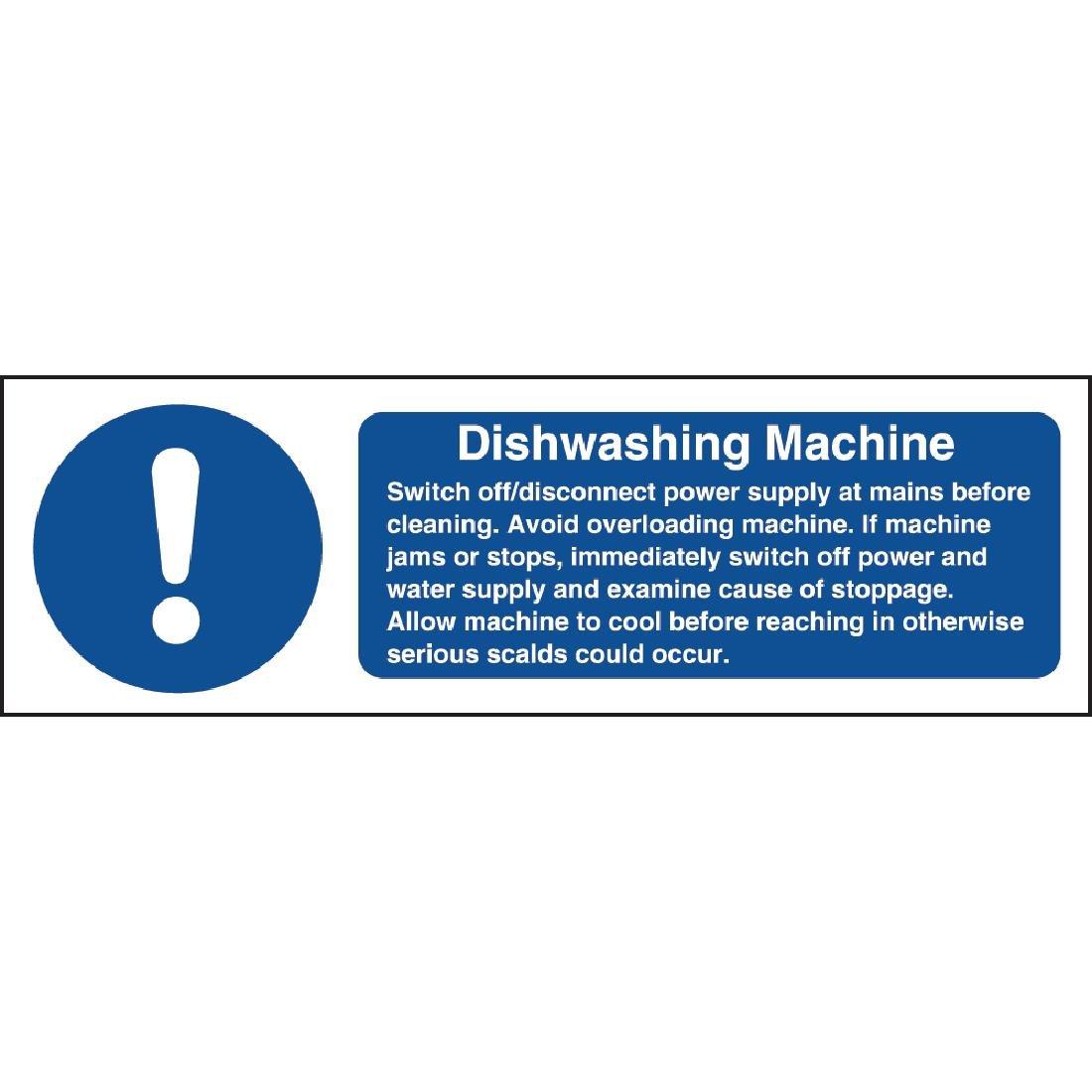 W199 - Dishwasher Machine Safety Sign