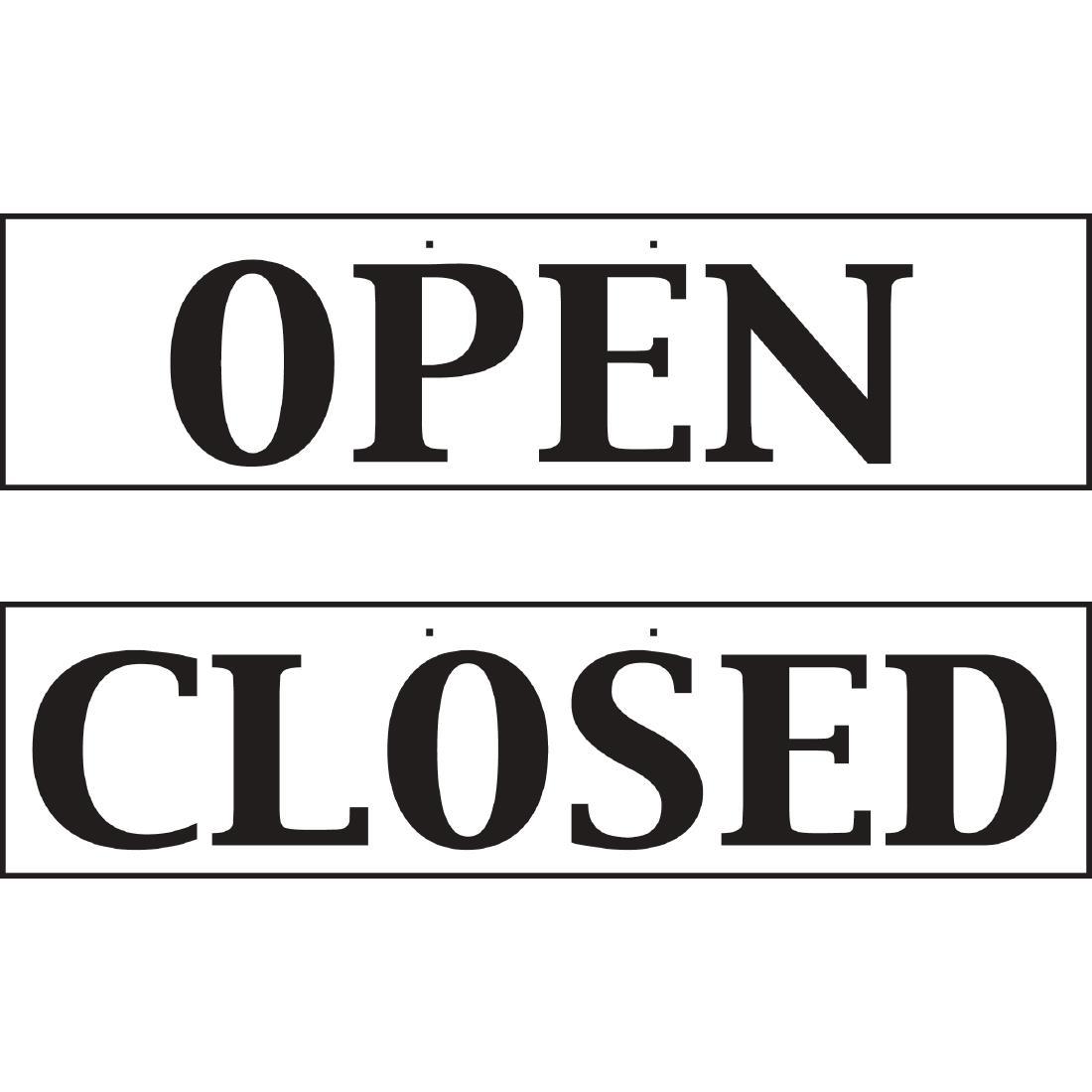 W212 - Open And Closed Sign - Reversible