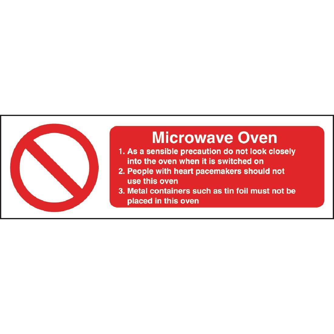 W231 - Microwave Oven Safety Sign