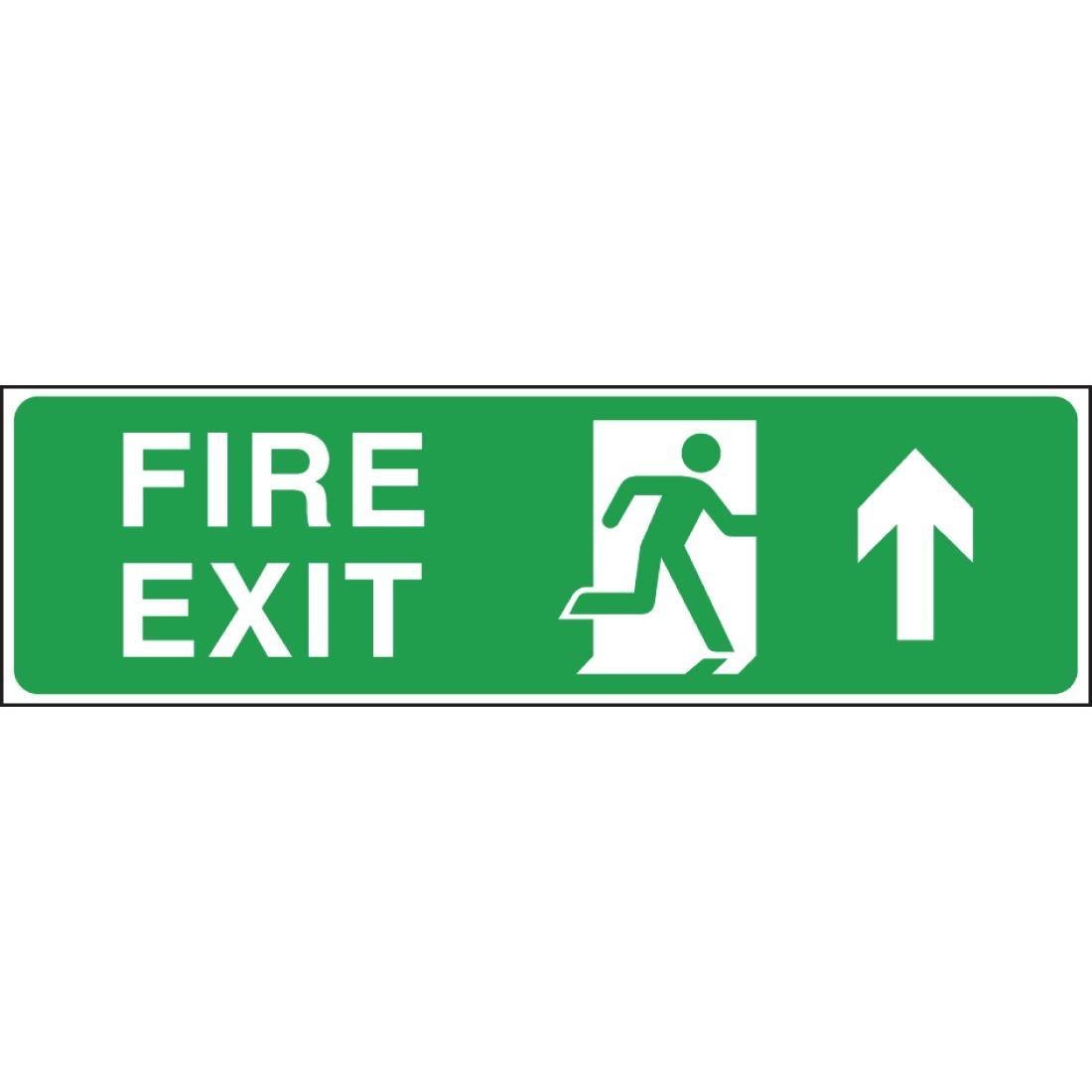 W301 - Fire Exit Arrow Up Sign