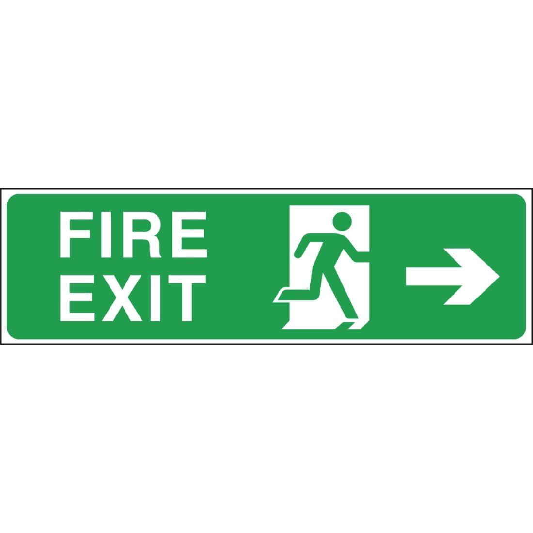 W302 - Fire Exit Arrow Right Sign