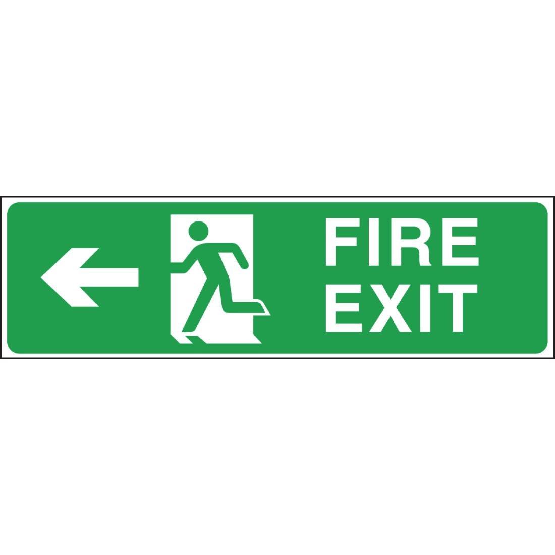 W303 - Fire Exit Arrow Left Sign