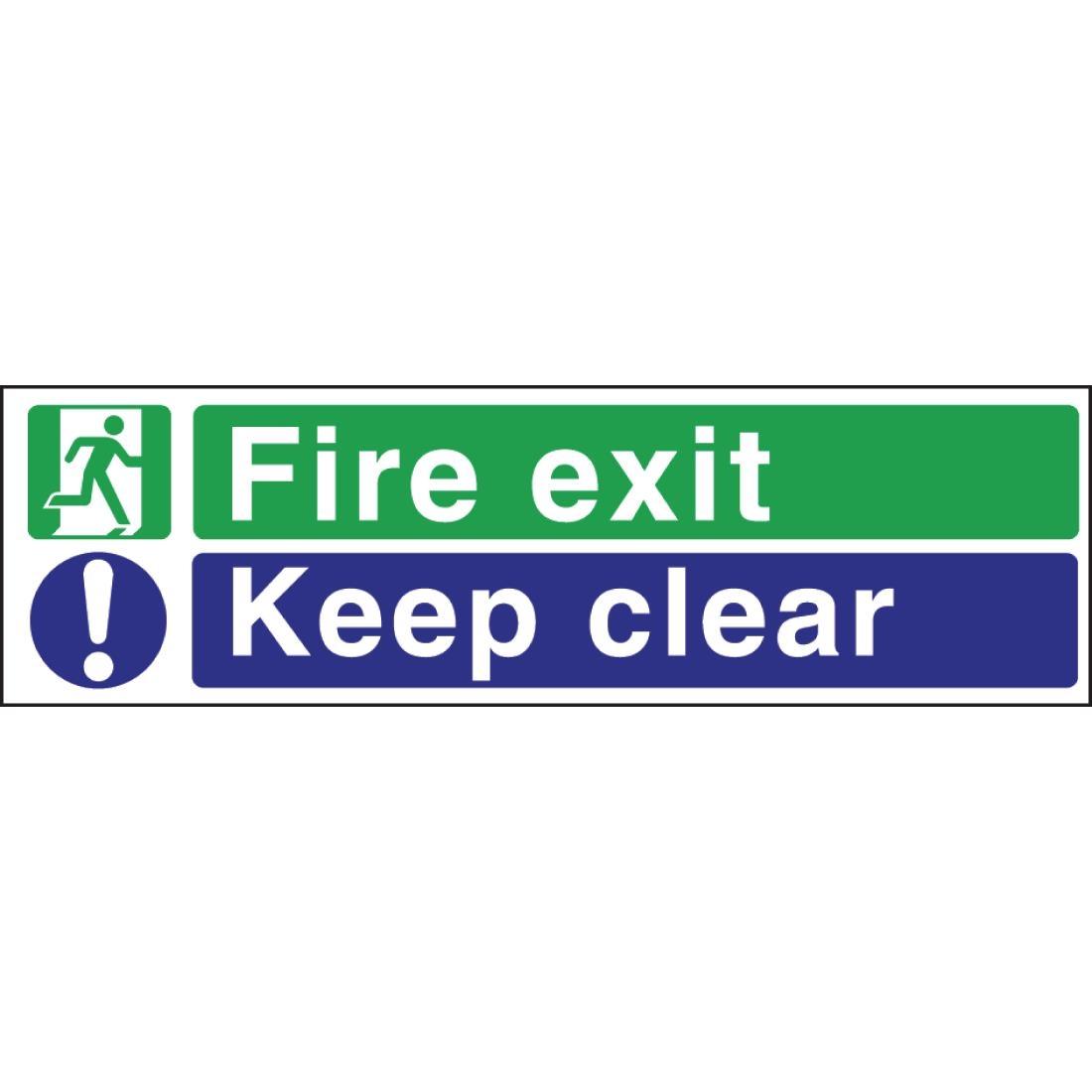 W311 - Fire Exit Keep Clear Sign