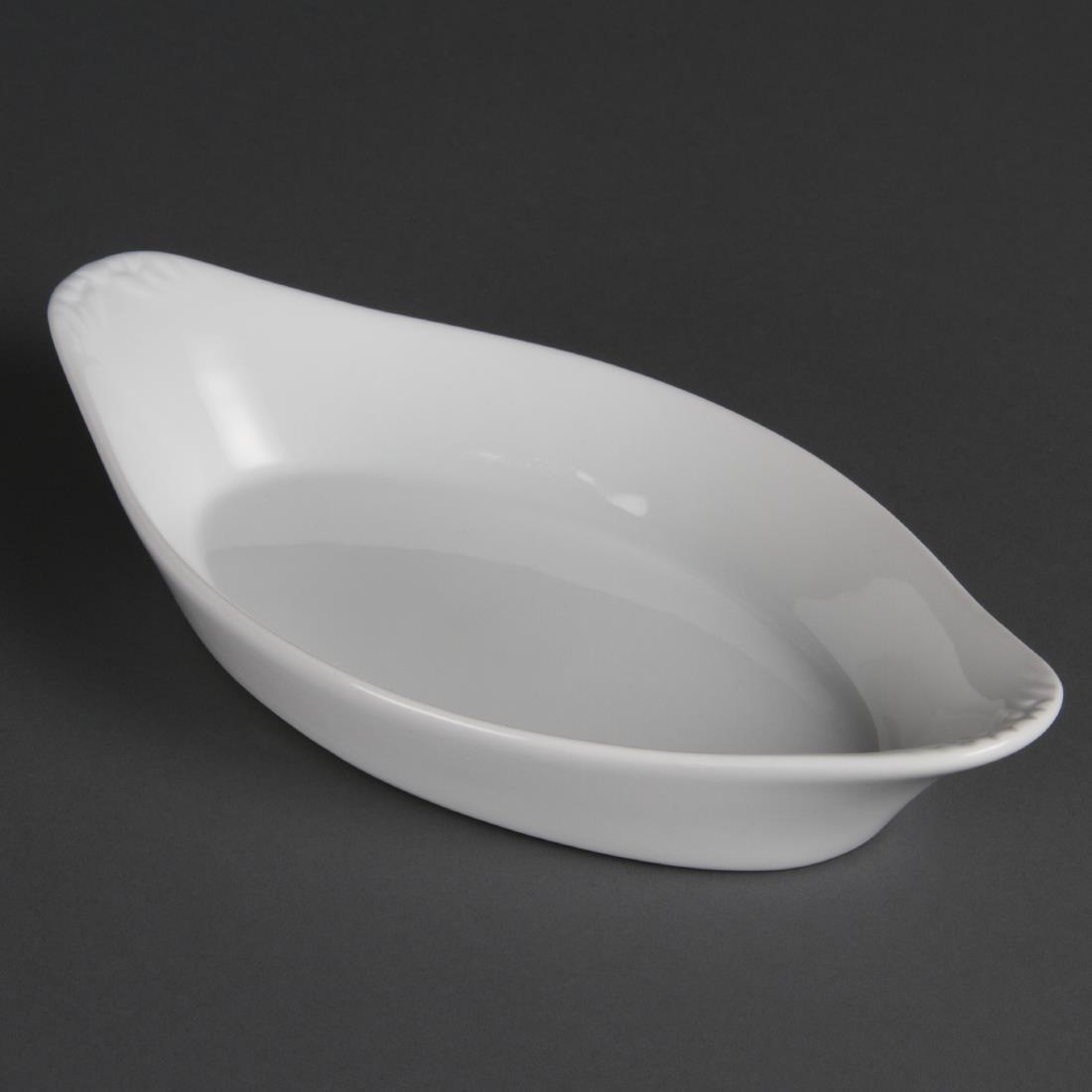 W440 - Olympia Whiteware Oval Eared Dish