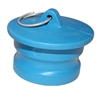 4" Male Dust Plug, Blue Santoprene - P/N 400DP-S