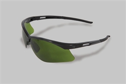 Radnor® IR Series Safety Glasses With Black Frame And Green Shade 3 Polycarbonate Anti-Scratch Lens