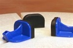 Basic  Blue Sliders, Set of 3 with Pads