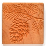 MKM Stamps4Clay - Large Square #49 (Pine bough)