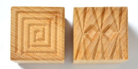 MKM Clay Stamp - Medium Square #2 (geometric designs)