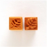 MKM Stamps4Clay - Small Square #104 (Basswood Leaf)