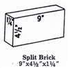 G-23 Soft Brick IFB Insulating Firebrick split: 9"x4.5"x1.25"