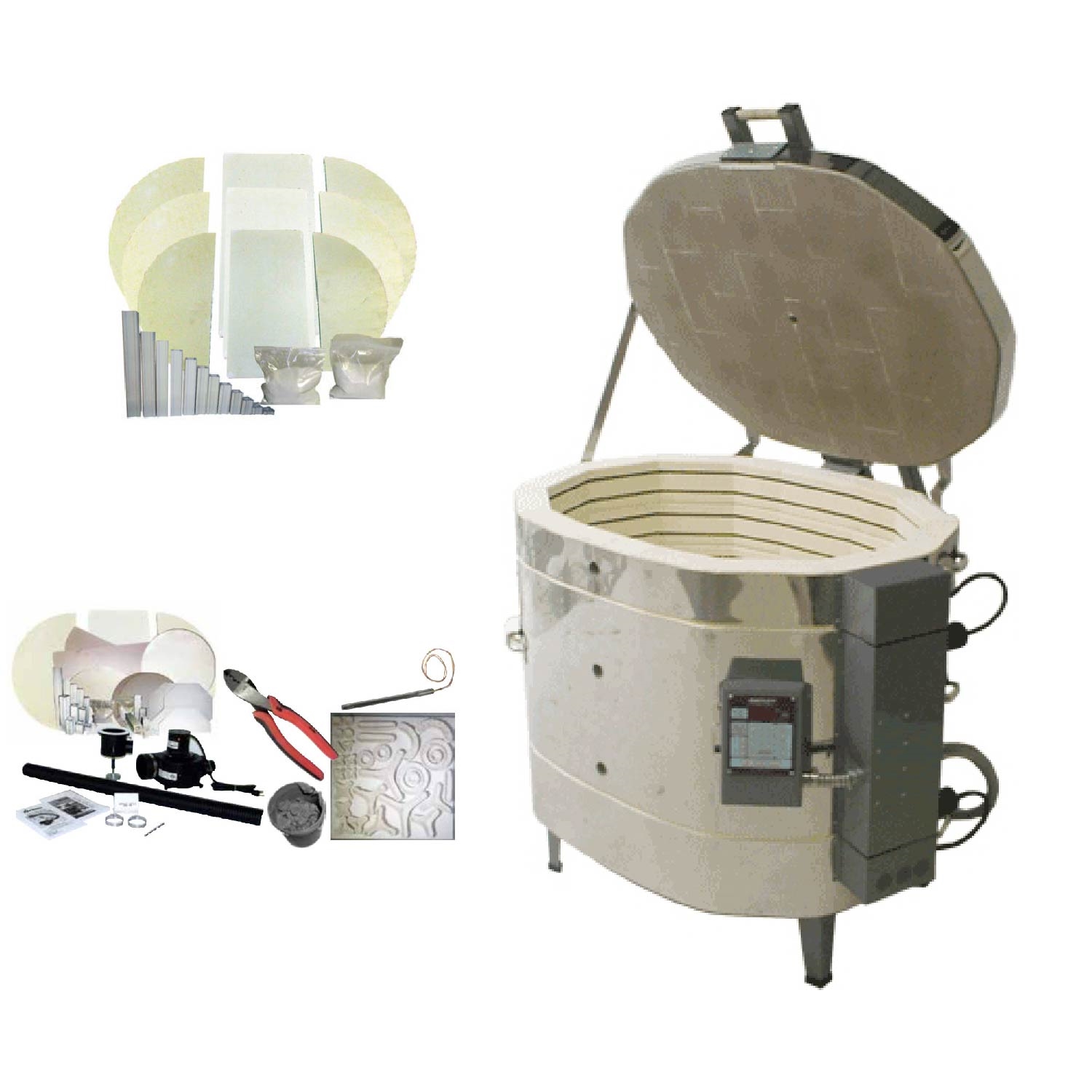 Olympic FREEDOM 2527HE KILN PACKAGE: Cone 10, Electronic Control with Vent, Furniture Kit and More!