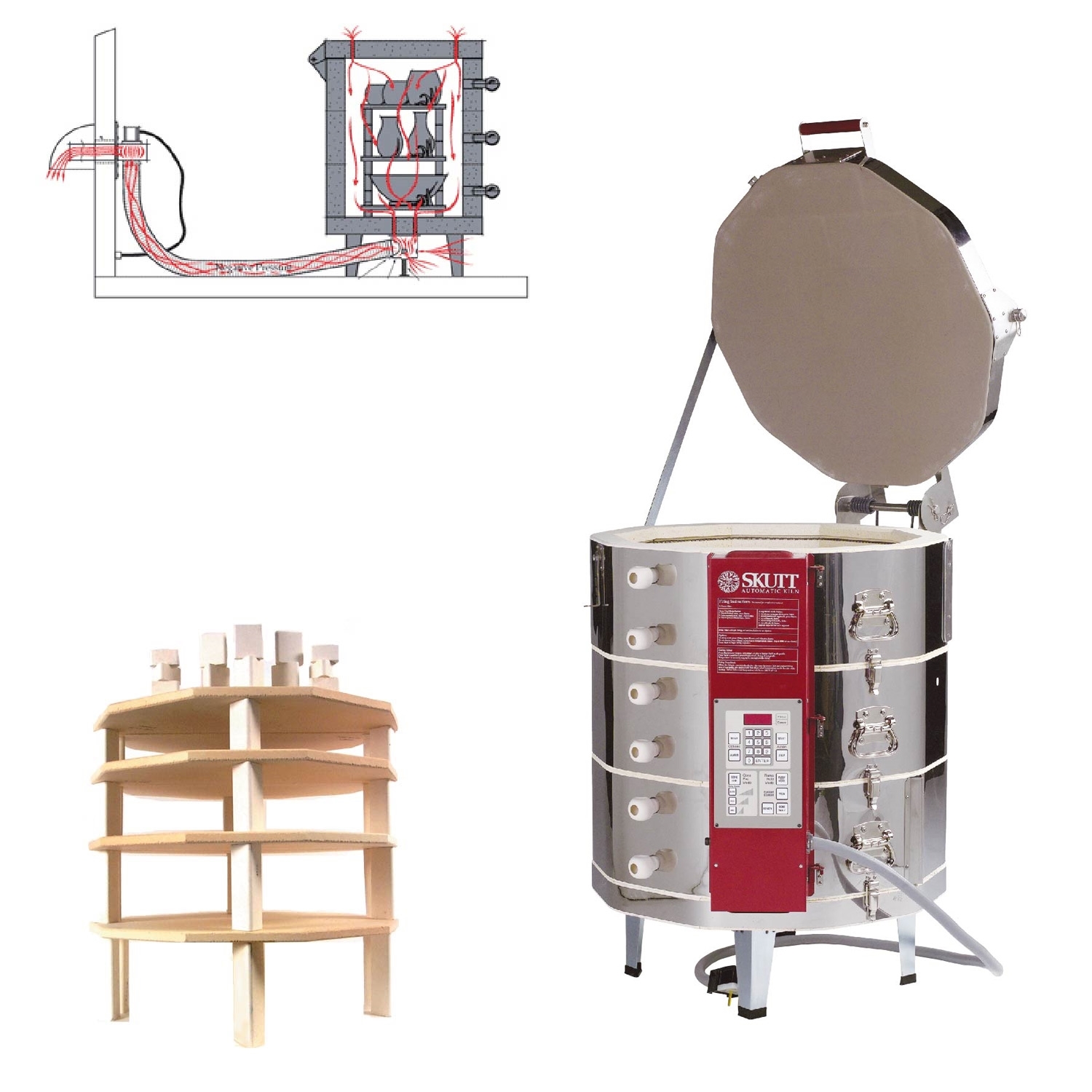 Skutt Kiln KM1027 Package with Vent and Furniture Kit