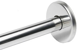 1-1/4" Formed, Round Snap-on Concealed Wall Flange w/ Collar, Satin Stainless Finish - 3" Dia.