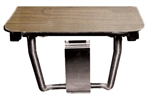 Rectangular Shower Seat - Wood-Grained Phenolic Top (18" by 16")