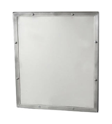 Framed Security Mirror- 12" by 14" Seamless Frame with Exposed Mount