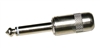 Switchcraft 380 1/4" Mono 2 Conductor Cable Mount Plug, 1" Long Nickel Metal Handle w/Solder Lugs (No Cable Clamp)