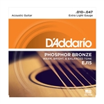 D'Addario EJ15 Phosphor Bronze, Extra Light, 10-47