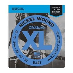 D'Addario EJ21 Nickel Wound, Jazz Light, 12-52