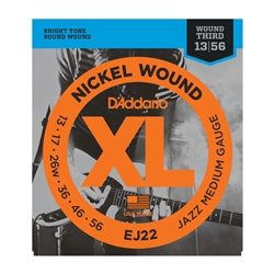 D'Addario EJ22 Nickel Wound, Jazz Medium, 13-56