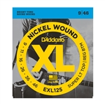 D'Addario EXL125 Nickel Wound, Super Light Top/ Regular Bottom, 9-46