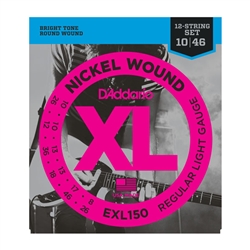 D'Addario EXL150 Nickel Wound, 12-String, Regular Light, 10-46