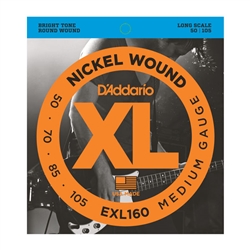 D'Addario EXL160 Nickel Wound Bass, Medium, 50-105, Long Scale