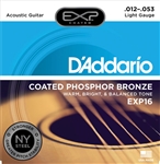 D'Addario EXP16 Coated Phosphor Bronze, Light, 12-53