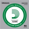 D'Addario  Single XL Nickel Wound 032