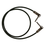RapcoHorizon SG4-xRR Black Instrument Cable (2) Right Angle Switchcraft Connectors - 1 Foot
