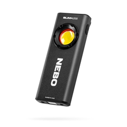 NEBO WLT-1007 SLIM+ 1200 Powerful Rechargeable Pocket Light with Laser Pointer and Power Bank