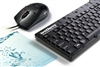 Used for Infection Control & Equipment Protection, the Waterproof Professional-grade WetKeys Complete Washable Bundle with Keyboard, Mouse, and Mousepad can be cleaned by washing with soap and water, sanitized or disinfected.