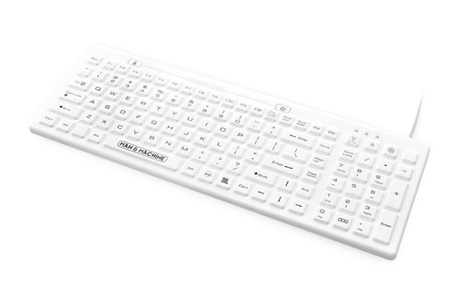 Used for Infection Control & Equipment Protection, the D-COOL Washable Standard Backlit Full-size Keyboard DCOOL-W5 can be cleaned by washing with soap and water, sanitized or disinfected.