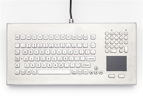 iKey Desktop Stainless Steel Keyboard Stainless Steel keys and Touchpad (PS2) (Stainless Steel) | DT-102-SS-PS2