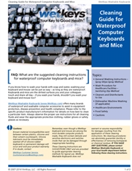 Free Cleaning Guide for Waterproof Computer Keyboards and Mice by WetKeys Washable Keyboards for Medical, Dental, Industrial and Food Manufacturing