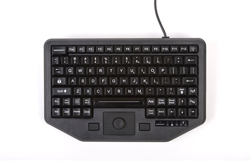 iKey Full Travel Keyboard w/Integrated Force Sensing Resistor & Red Backlit Keys (USB) (Black) | IK-TR-911-FSR-RED